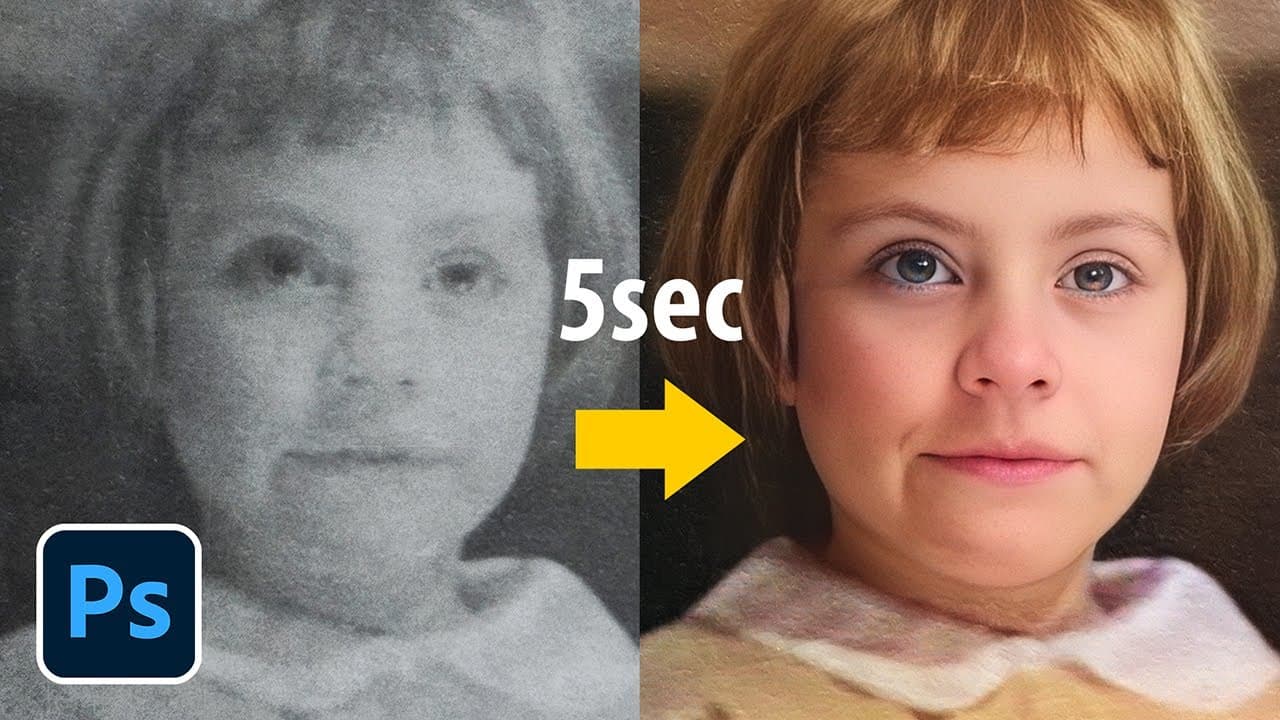 Revolucione Suas Fotos Antigas: O Novo Filtro Neural de Restauração do Photoshop com Inteligência Artificial
