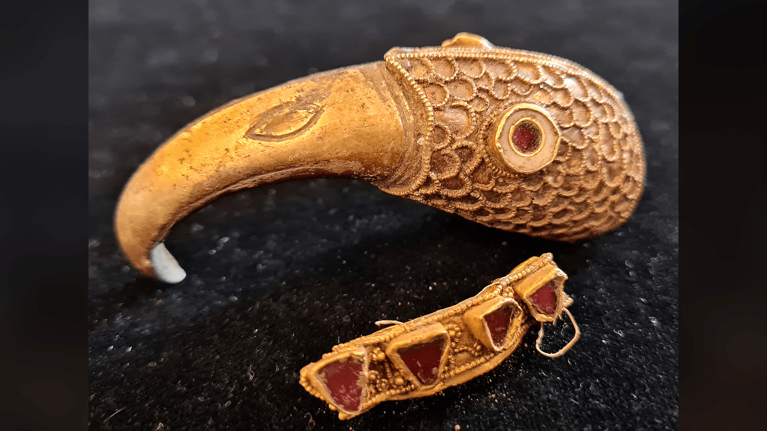 Detectoristas de Metal Desenterram Impressionantes Artefatos Anglo-Saxões de Ouro e Granada