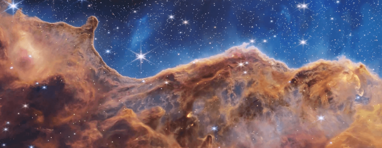 Visualização 3D do Telescópio Webb da NASA Explora os Penhascos Cósmicos da Nebulosa de Carina