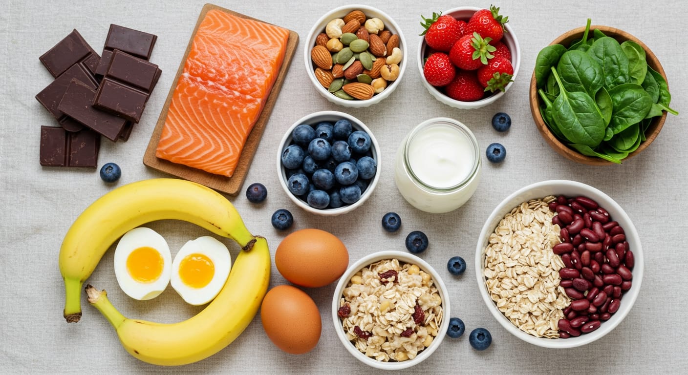 10 Alimentos que Melhoram o Humor e o Bem-Estar.