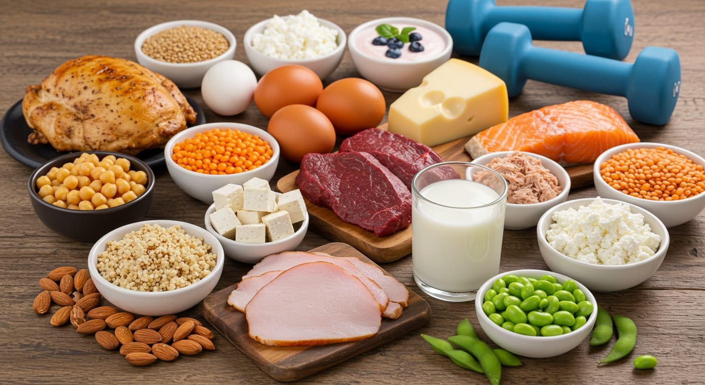 15 Alimentos Ricos em Proteína para Fortalecer Seus Músculos.