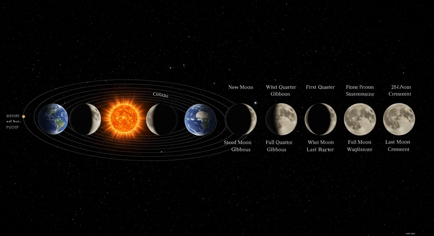 Por Que a Lua Tem Fases? Entenda o Ciclo Lunar.