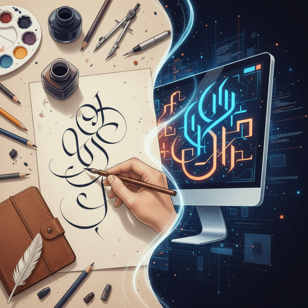Letras Desenhadas e Fontes: Do Traço Manual ao Digital
